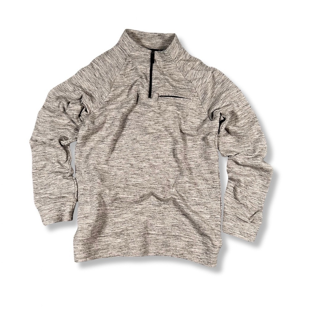 Marc Anthony Men's 1/4 Zip Pullover Sweater Slim Fit Stretch Gray Heathered M